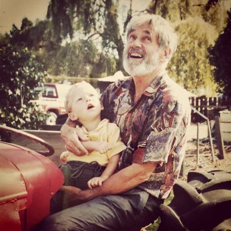 Poppa and Me on the tractor